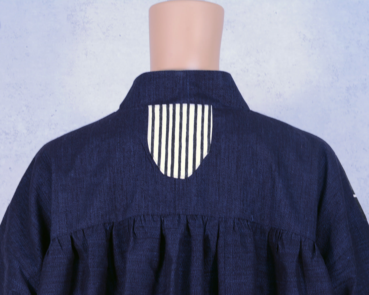 着物リメイク 8分丈コート 羽織 旗(木綿)