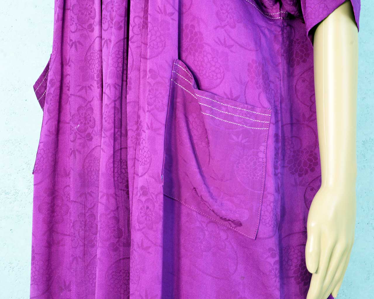 Kimono remake dress of cotton gauze