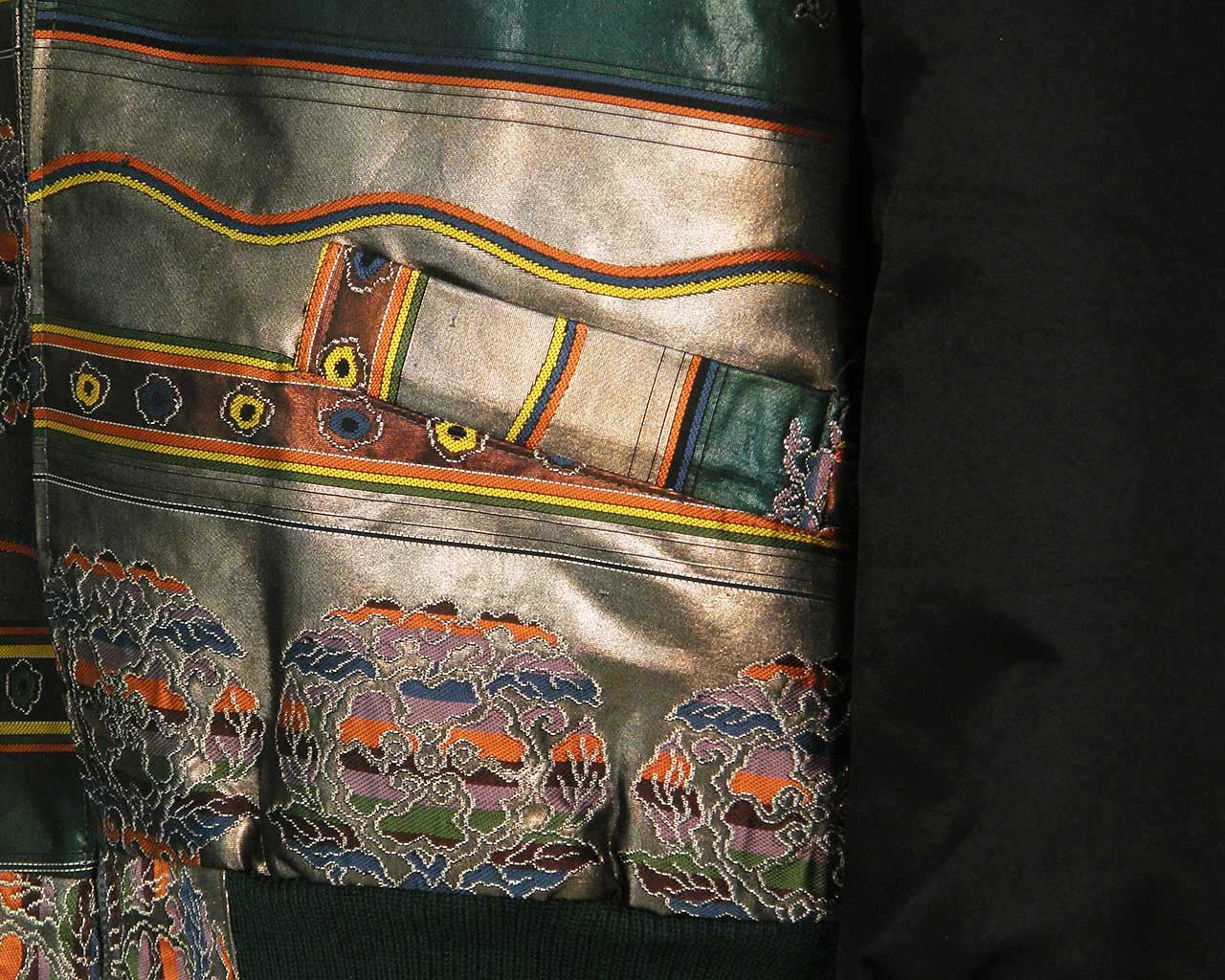 Metallic Kimono Remake Blouson