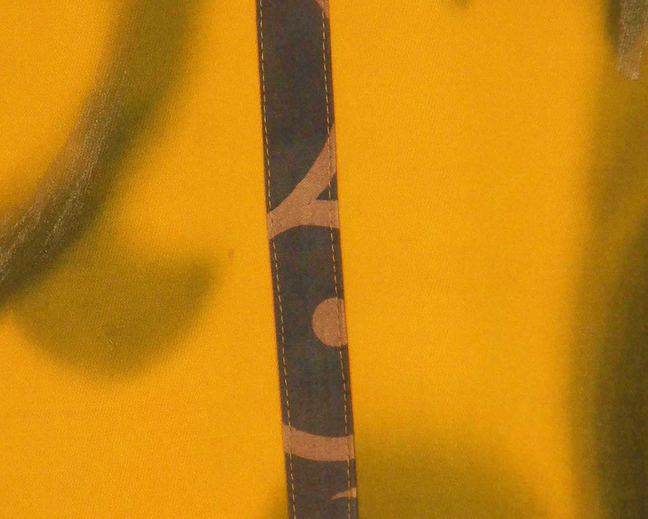 Kimono remake blouson with arabesque pattern