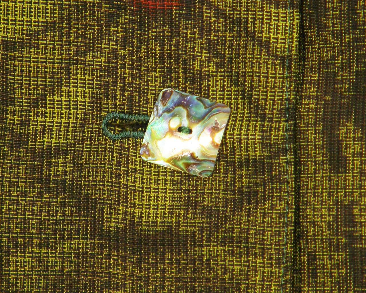 Oshima Tsumugi Coat Dyed with Plants and Trees