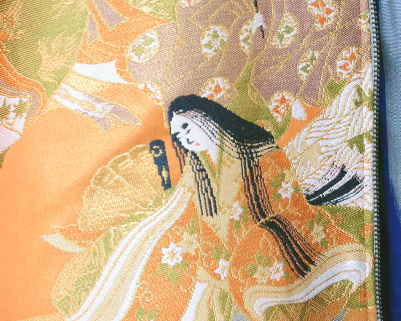 Kimono Remake Blouson with Emaki Pattern