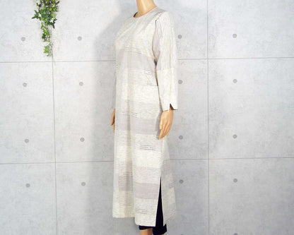 Kimono remake dress of hand-woven silk