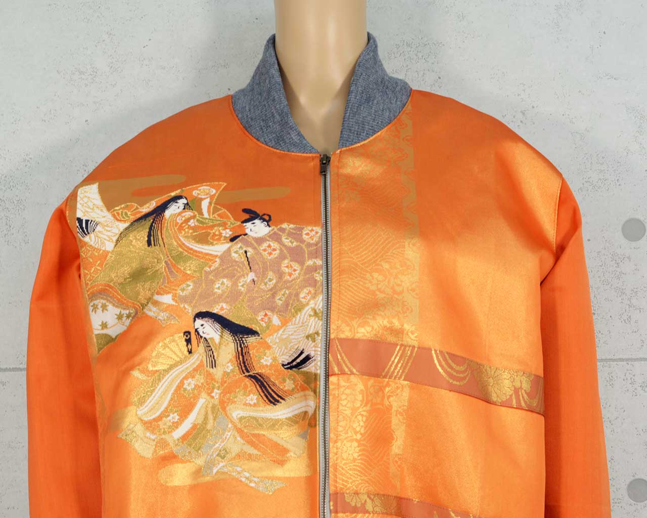 Japanese Vintage Kimono Remake Jacket Sukajan Obi Silk artist's