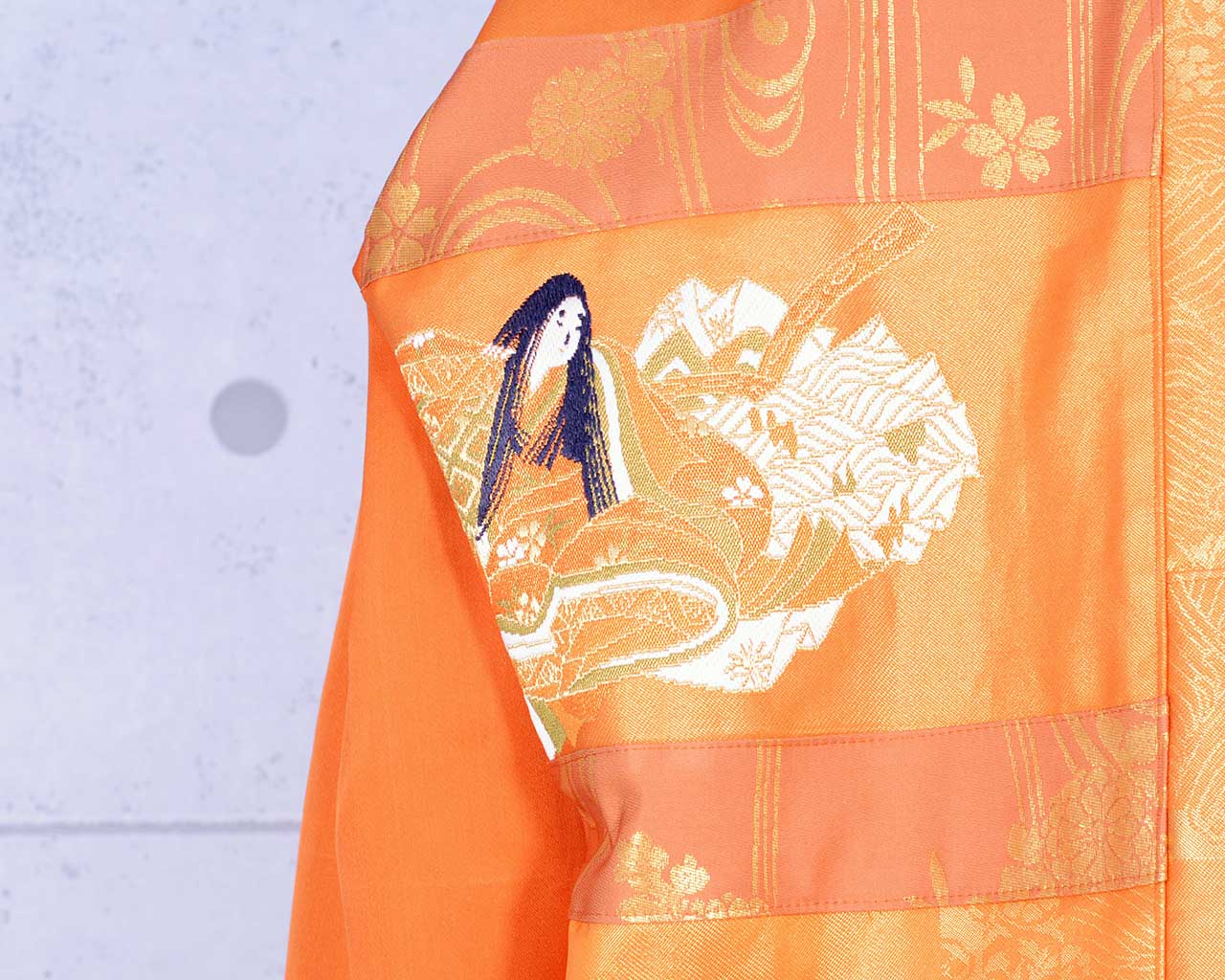 Kimono Remake Blouson with Emaki Pattern