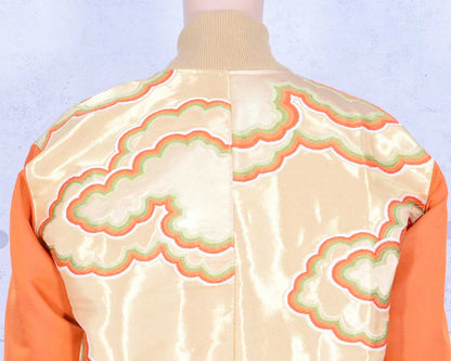 Kimono Remake Blouson with Kumatori Pattern